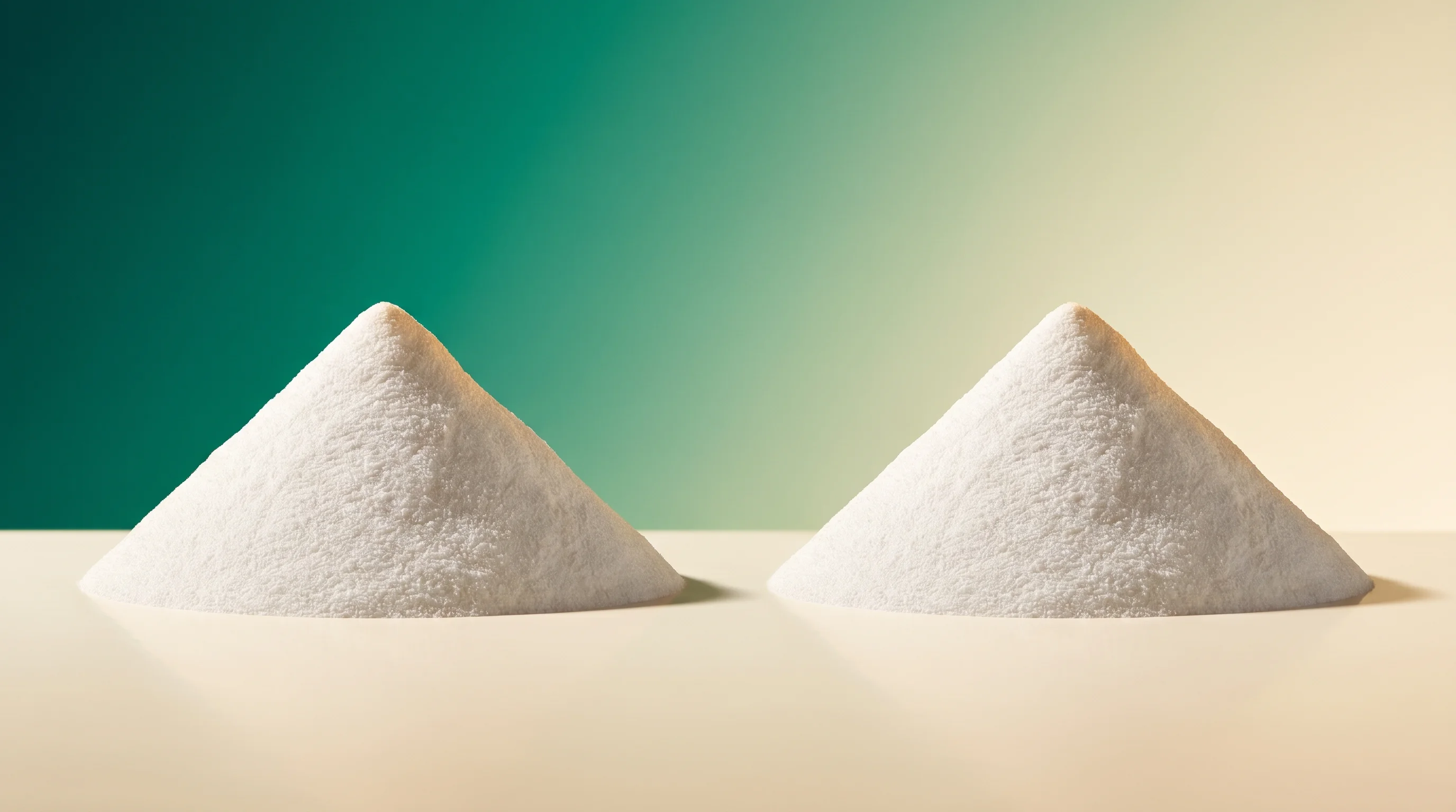 Collagen powder scoop next to liquid collagen