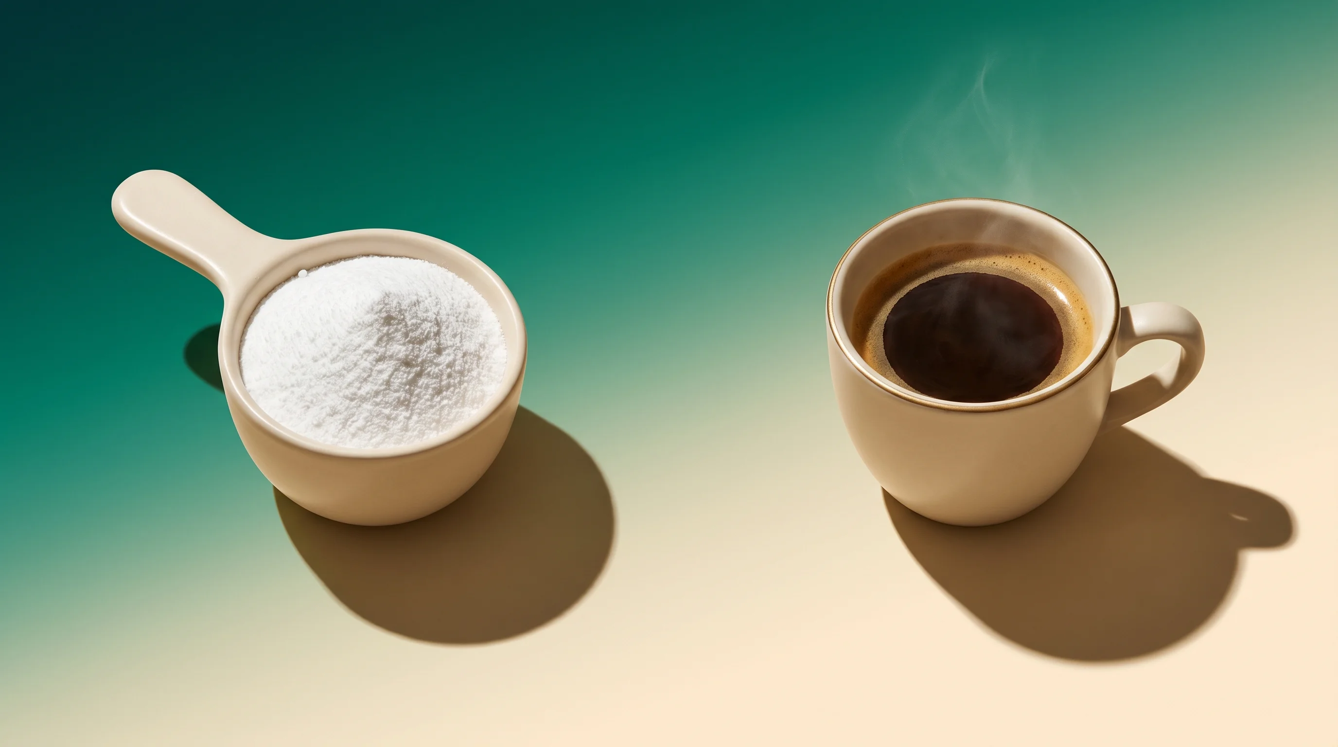 Active man trail running — pre-workout vs BCAA performance