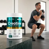 Creatine Monohydrate strength training scene