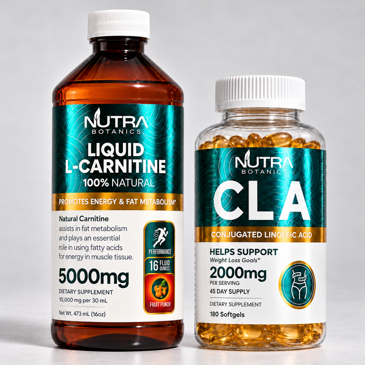 Metabolism Booster Bundle, Liquid L-Carnitine 5000mg and CLA 2000mg softgels