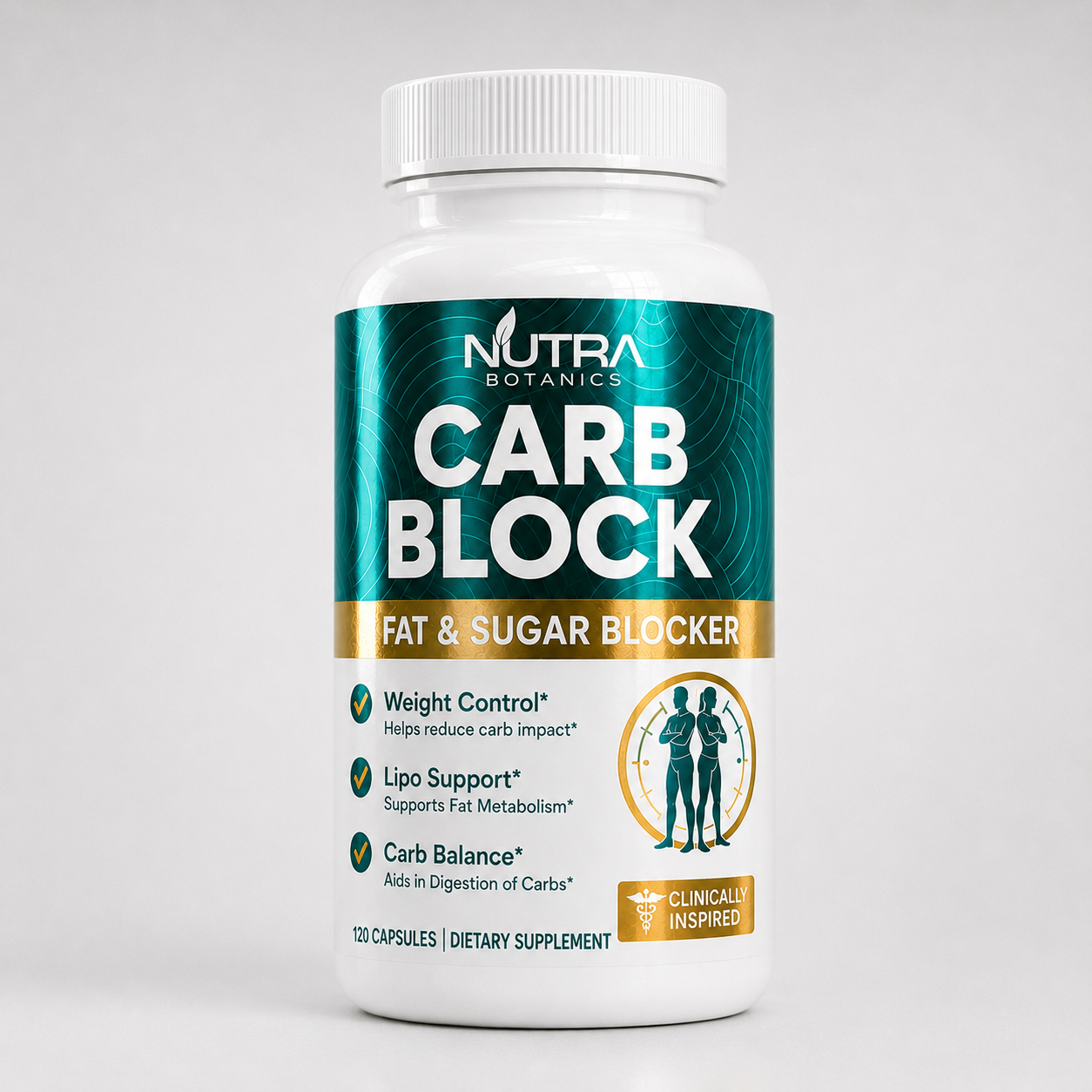 Carb Block Fat & Sugar Blocker 120 capsule bottle