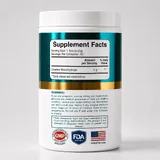 Creatine Monohydrate supplement facts label showing 5g micronized creatine per scoop