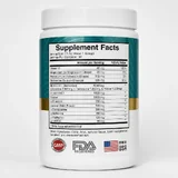 EAA + BCAA Hydration Formula supplement facts label showing all 9 EAAs, 5g BCAAs, electrolyte blend, coconut water