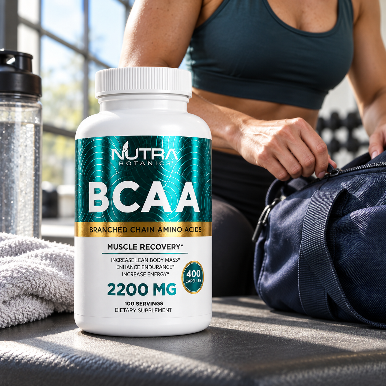 Branched Chain Amino Acid Capsules, Lifestyle scene one