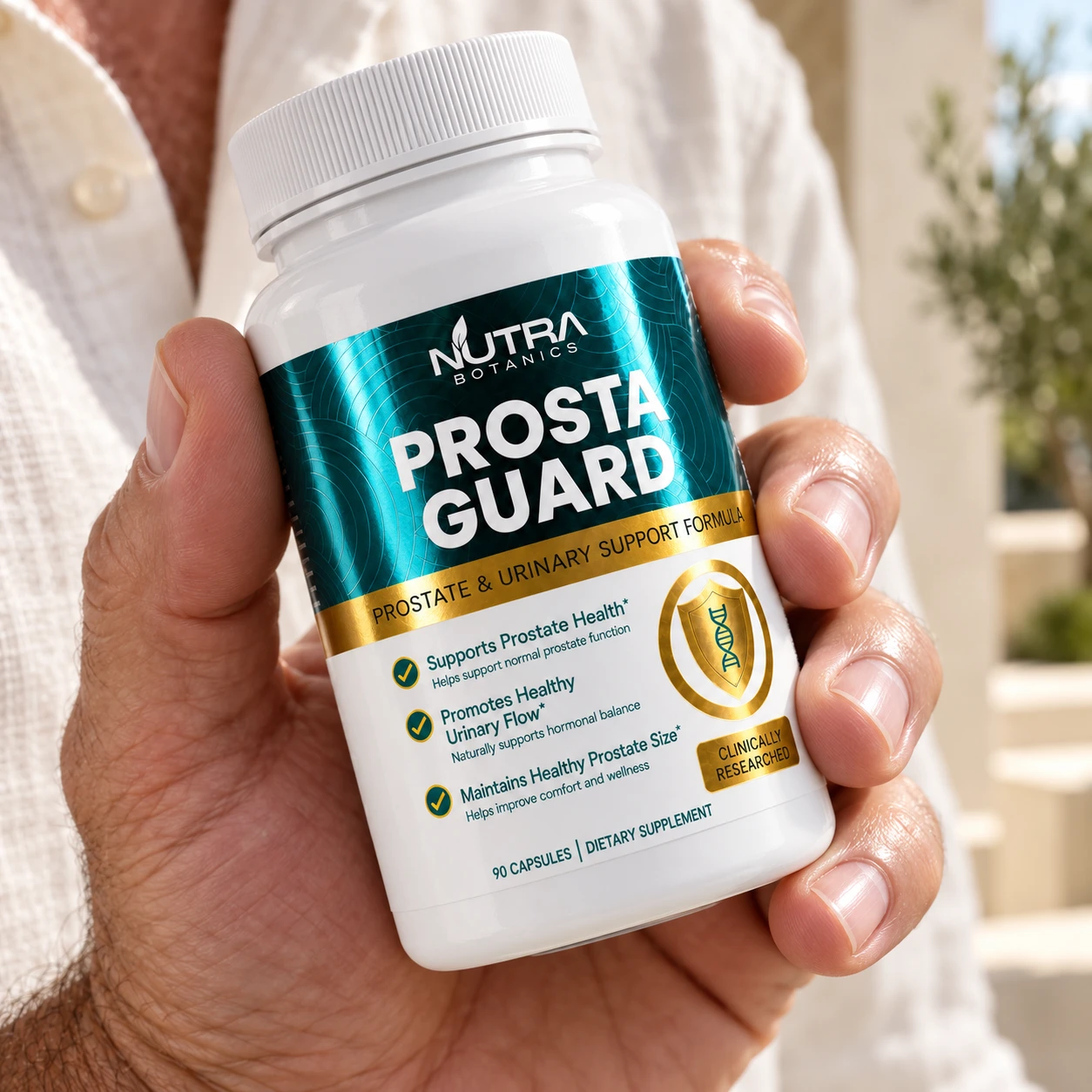 Prosta Guard bottle at an alternate angle