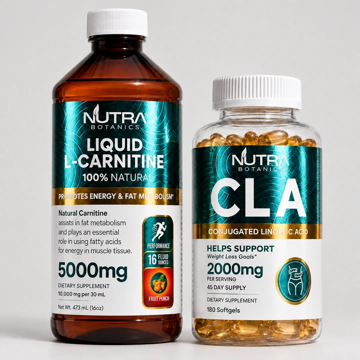 Metabolism Booster Bundle, Liquid L-Carnitine 5000mg and CLA 2000mg softgels